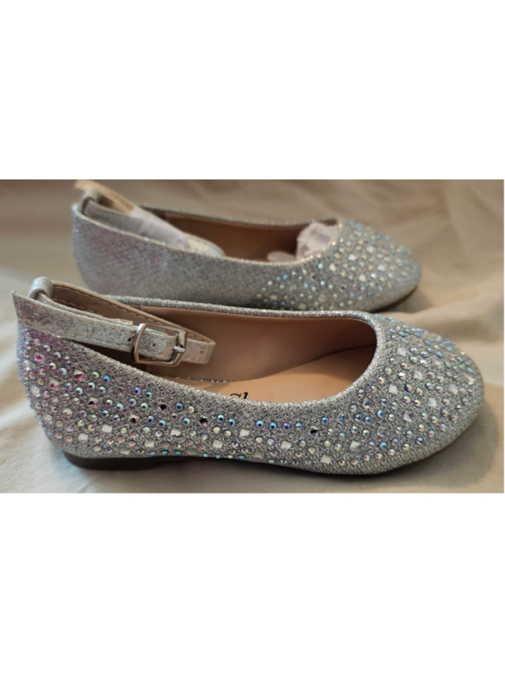 Girls Your Party Shoes Lanie Dress Shoes Silver Size 8 Toddler